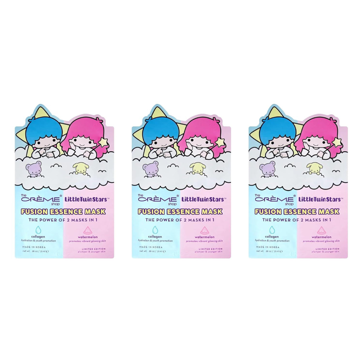 The Crème Shop Little Twin Stars Fusion Mask (3-Pieces)