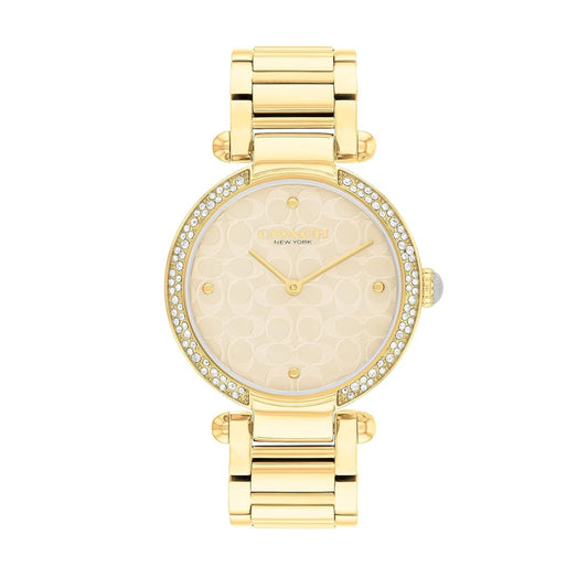 Coach Cary Women's Gold Mother-of-Pearl Dial Watch