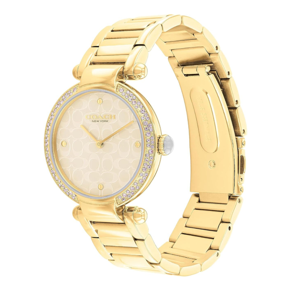 Coach Cary Women's Gold Mother-of-Pearl Dial Watch