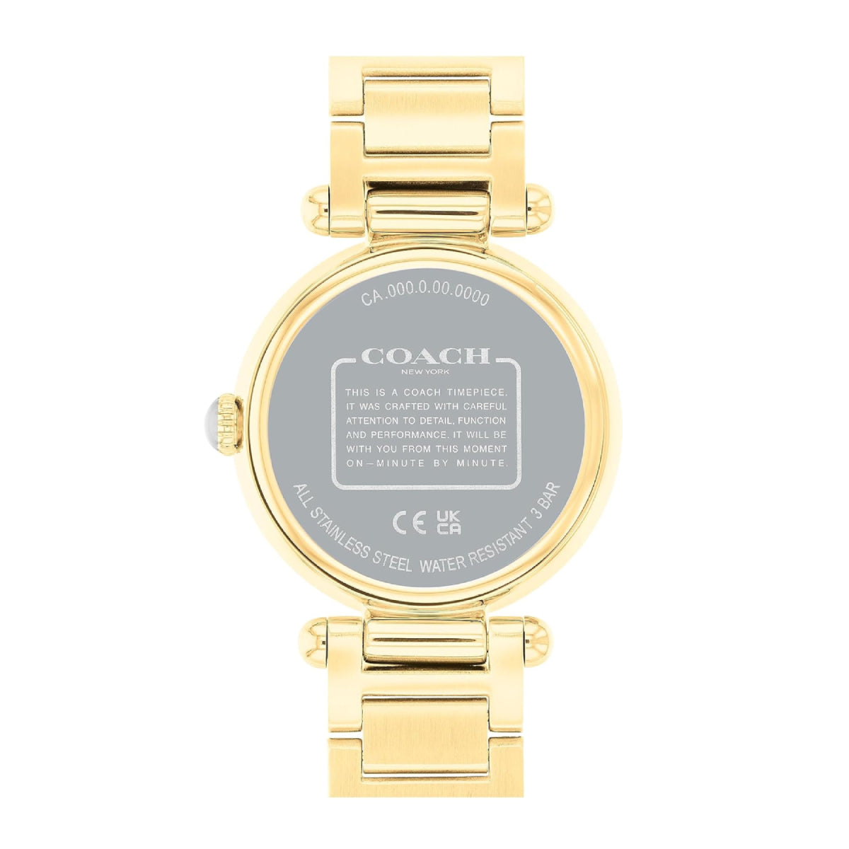 Coach Cary Women's Gold Mother-of-Pearl Dial Watch