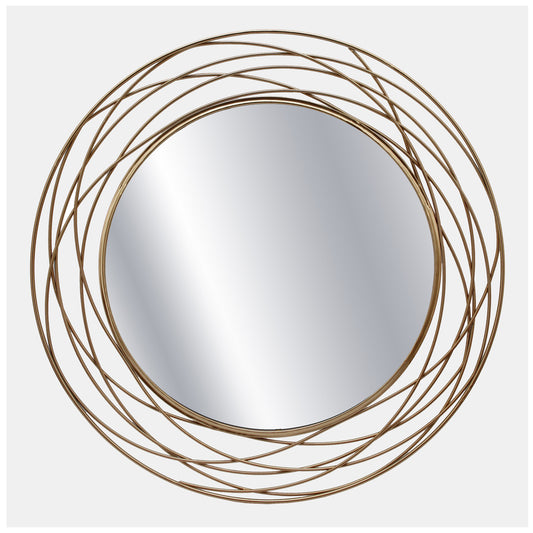 Sagebrook Home Swirl Mirror, Gold