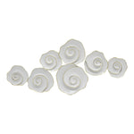 Decoración de pared con rosas de 21" de Sagebrook Home, color blanco