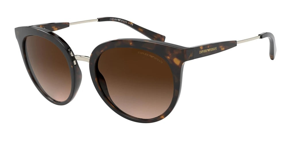 Emporio Armani Shiny Havana Gradient Brown Sunglasses