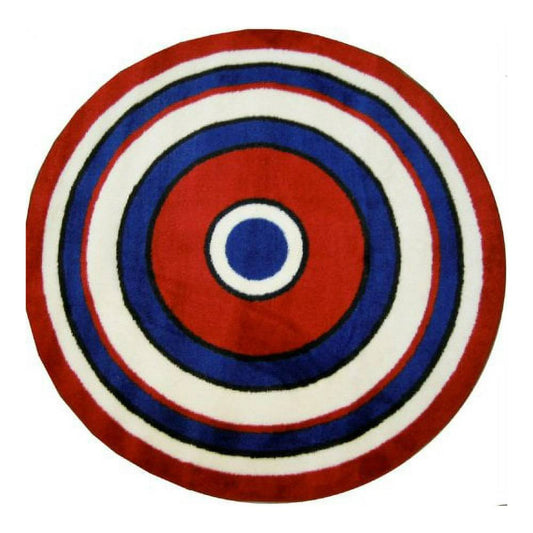 L.A Rugs 4'3" x 4'3" Fun Time Concentric 2 Round Area Rug