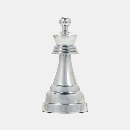 Sagebrook Home Contemporary 9" King Chess Piece in Metal - Silver