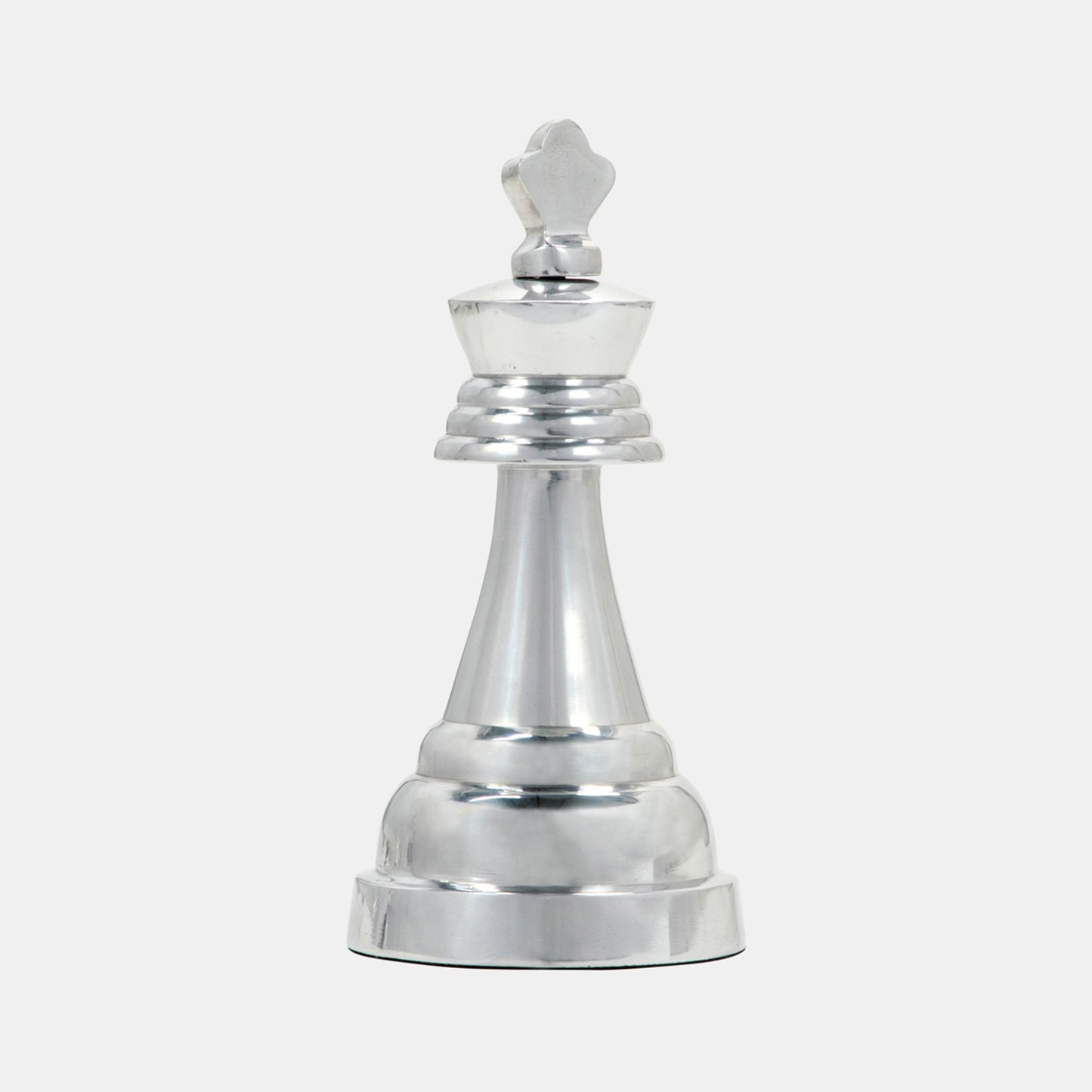 Sagebrook Home Contemporary 9" Queen Chess Piece in Metal - Silver