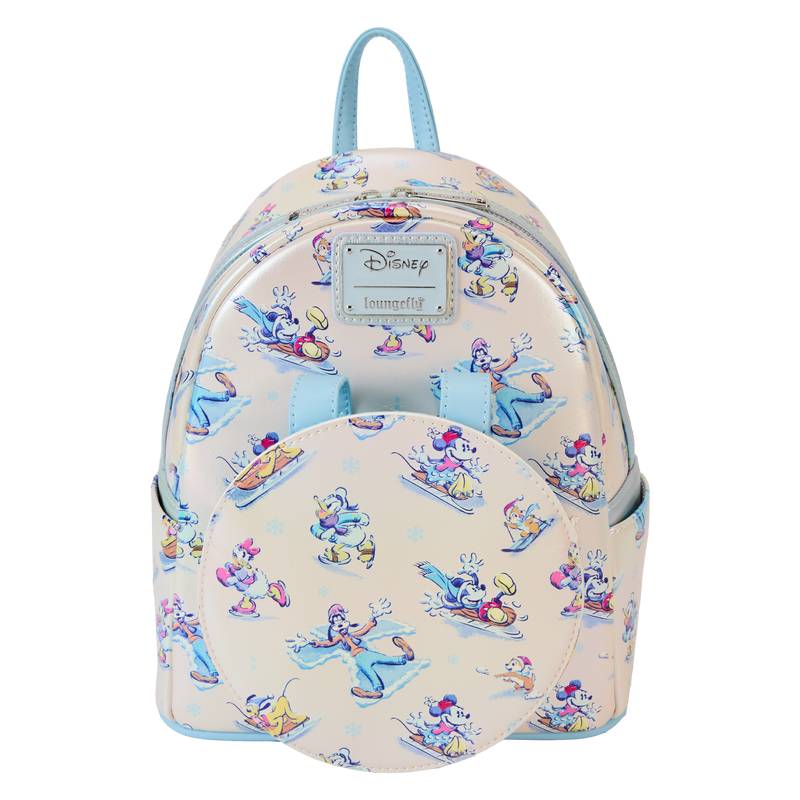 Loungefly Mickey And Friends Winter Wonderland Mini Backpack With Ear Headband - Multicolor