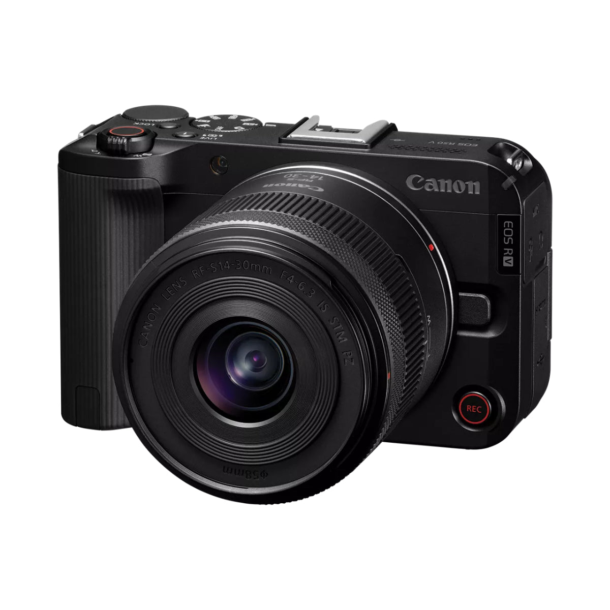 Canon EOS R50 V 4K Mirrorless Video Camera with RF-S14-30mm F4-6.3 IS STM PZ Lens - Black