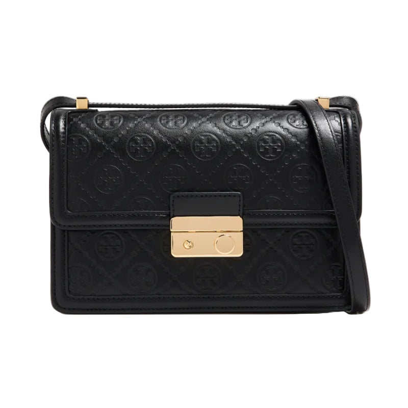 Tory Burch Monogram Shoulder Bag - Black
