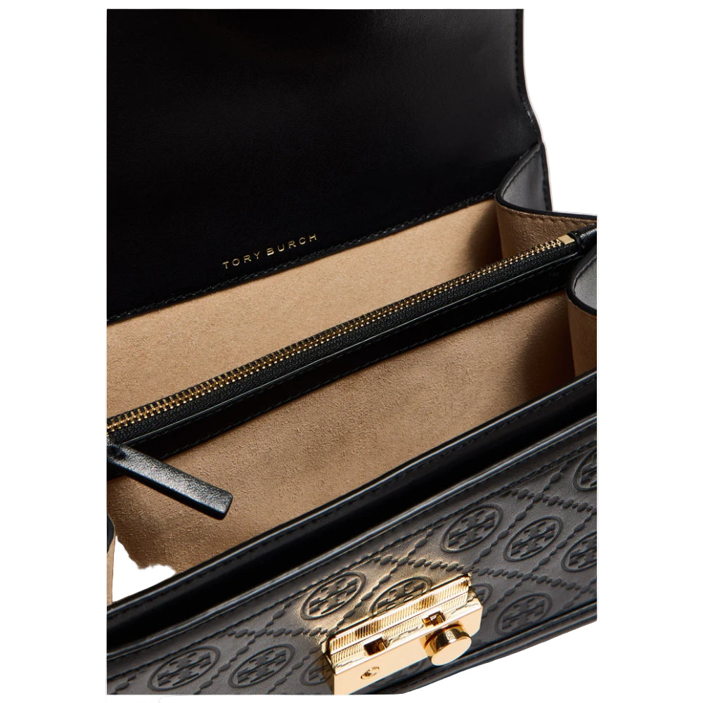 Tory Burch Monogram Shoulder Bag - Black