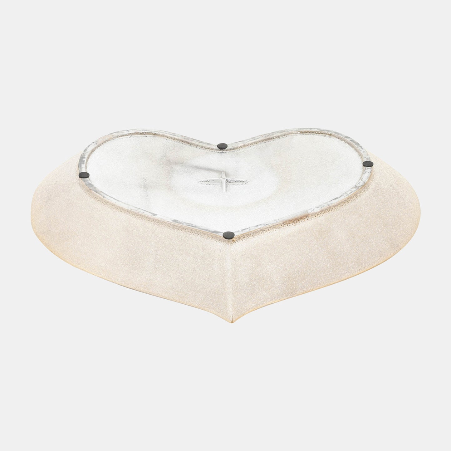 Sagebrook Home Contemporary Ceramic Scratched Heart Plates (Set of 3 ) - Gold