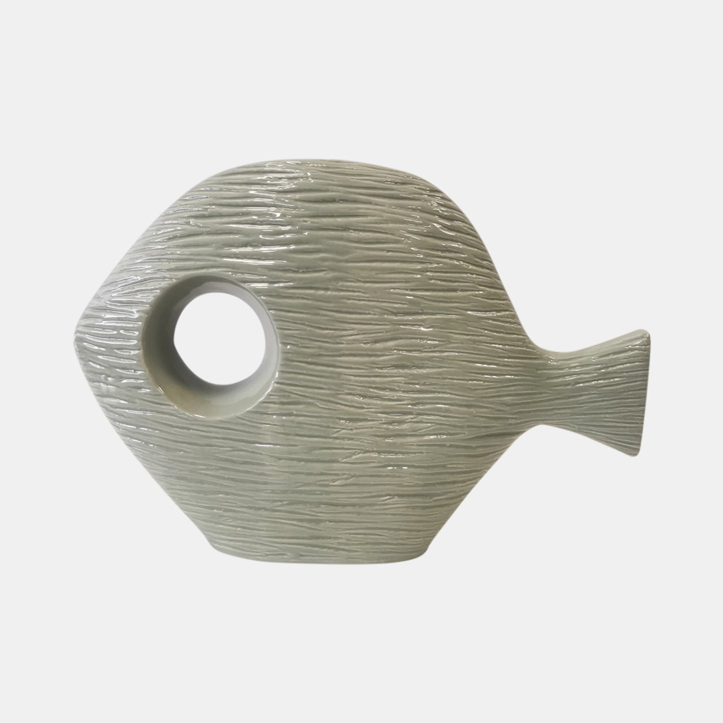 Sagebrook Home 20" Textured Fish - Seafoam