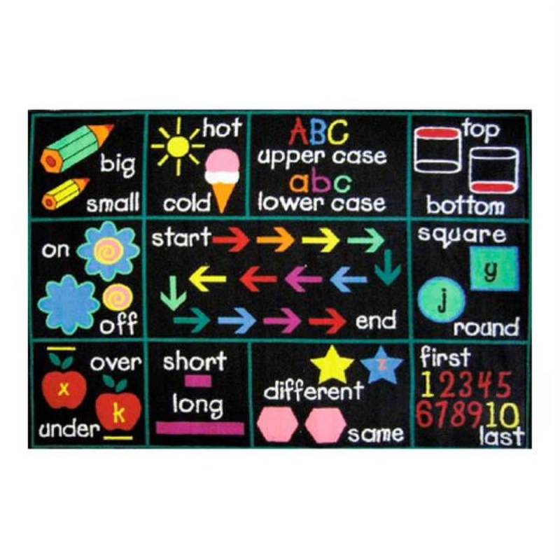 L.A Rugs Fun Time Compare Rectangular Area Rug - Black