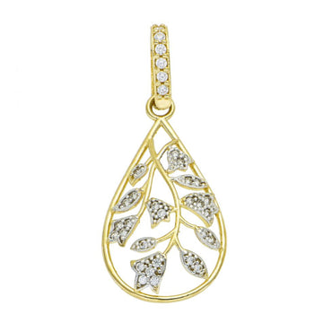 Tear Flower Necklace in 14K Yellow Gold