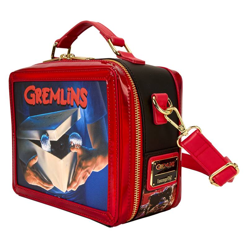 Warner Bros Gremlins 40th Anniversary Vintage Lunchbox Crossbody Bag - Red