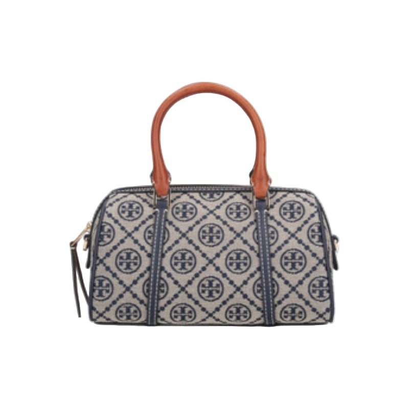Tory Burch Mini Monogram Barrel Bag - Blue/Gray