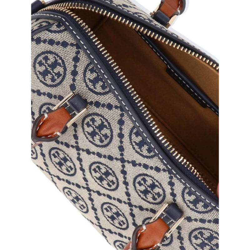 Tory Burch Mini Monogram Barrel Bag - Blue/Gray