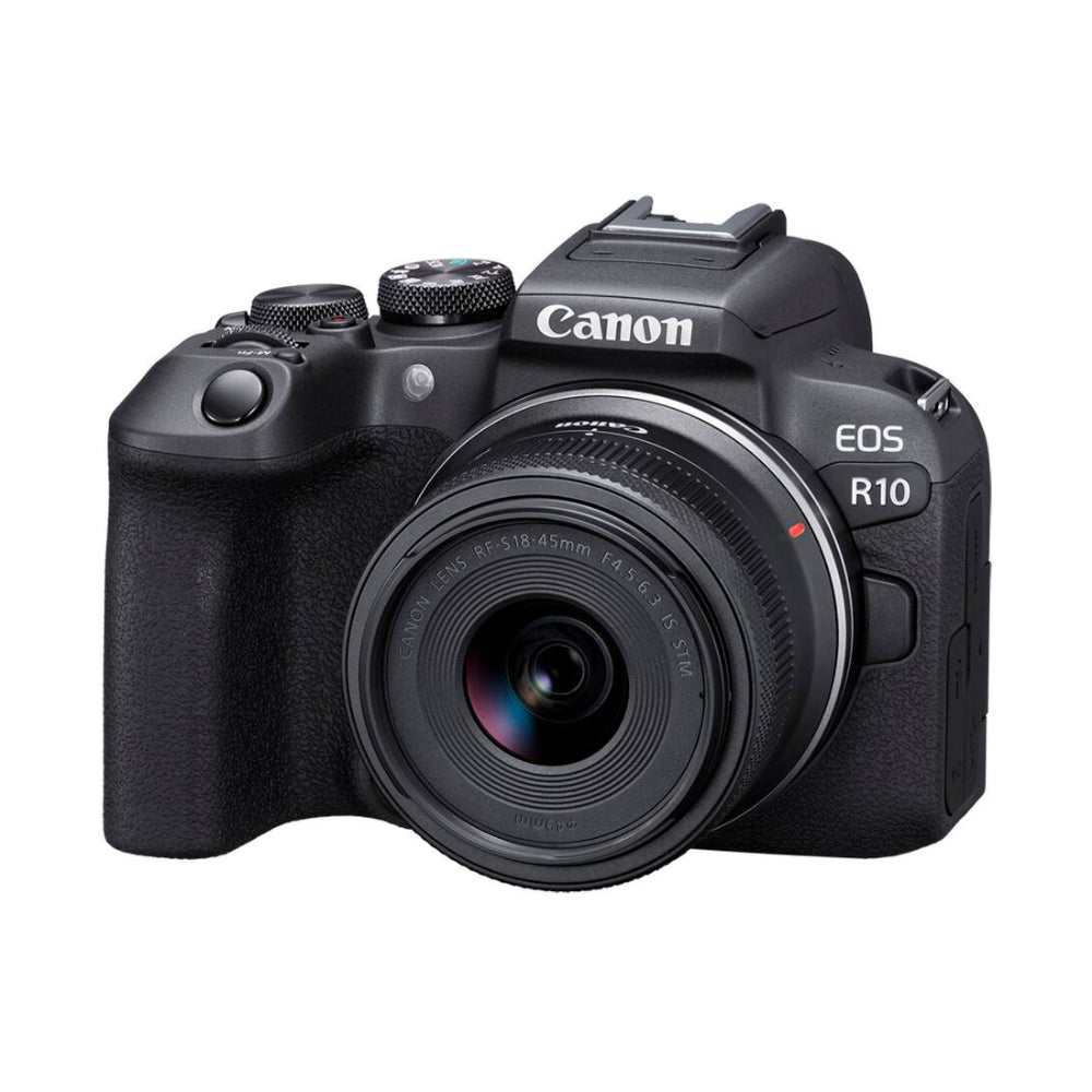 Canon EOS R10 24.2 MP Mirrorless Camera with RF-S18-45 f/4.5-6.3 IS STM Lens Content Creator Kit - Black