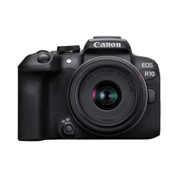 Canon EOS R10 24.2 MP Mirrorless Camera with RF-S18-45 f/4.5-6.3 IS STM Lens Content Creator Kit - Black