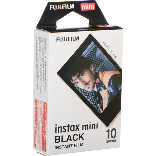 Película instantánea Fujifilm Instax Mini con marco negro (10 exposiciones)