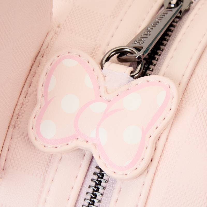 Disney Minnie Mouse Checkered Texture Mini Backpack - Pink