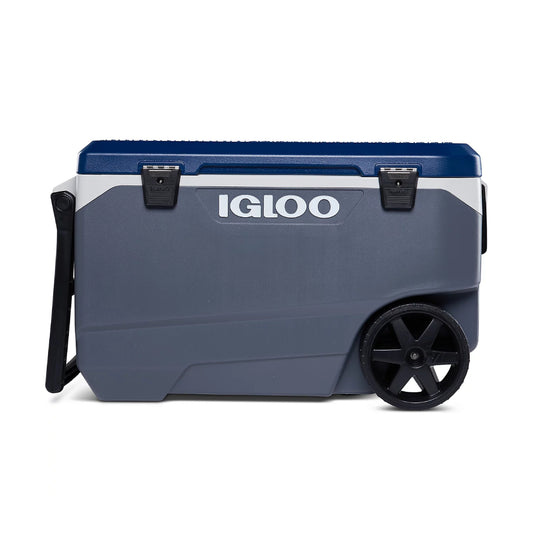 Igloo MaxCold Latitude 90 qt Rolling 2 Wheeled Rolling Cooler - Gray/Blue