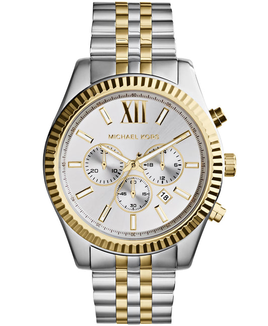 Reloj Michael Kors Lexington en tono plateado y dorado para hombre