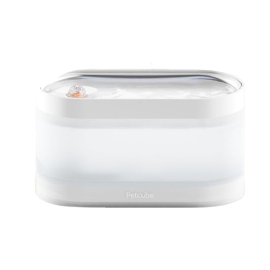 Petcube Automatic Wireless Pet Water Fountain with 4-Layer Filtration - White