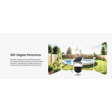 aosu C9C 2K QHD 3.0-MP Wi-Fi AI-Smart Solar Security Camera with Panoramic PTZ and Auto-Tracking - White