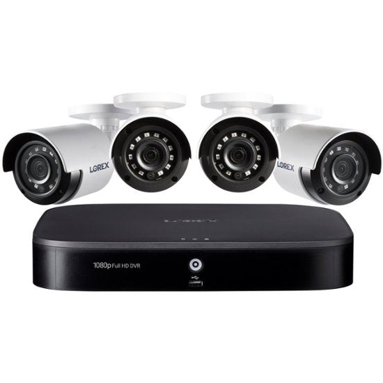 Lorex D24281B-2NA4-E 8-Channel 1TB HD Security Camera with Wired DVR System - White