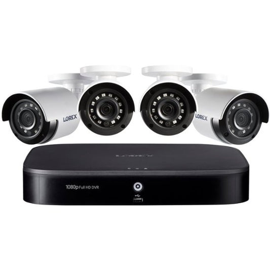 Lorex D24281B-2NA4-E 8-Channel 1TB HD Security Camera with Wired DVR System - White