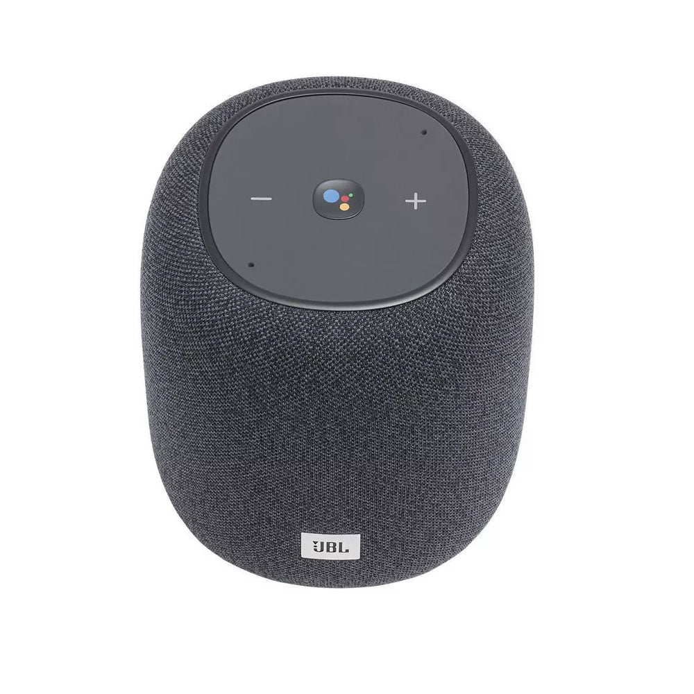 JBL Link Music Bluetooth Smart Speaker with Built-in Google Assistant and 360 Sound - Gray - Curacao