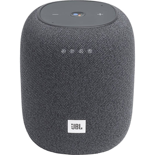 JBL Link Music Bluetooth Smart Speaker with Built-in Google Assistant and 360 Sound - Gray - Curacao