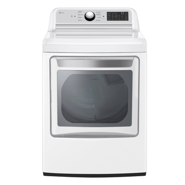 Secadora eléctrica LG DLE7400WE de carga frontal, 7,3 pies cúbicos, con WiFi inteligente, puerta de carga fácil y tecnología de secado por sensor, color blanco, con certificación ENERGY STAR