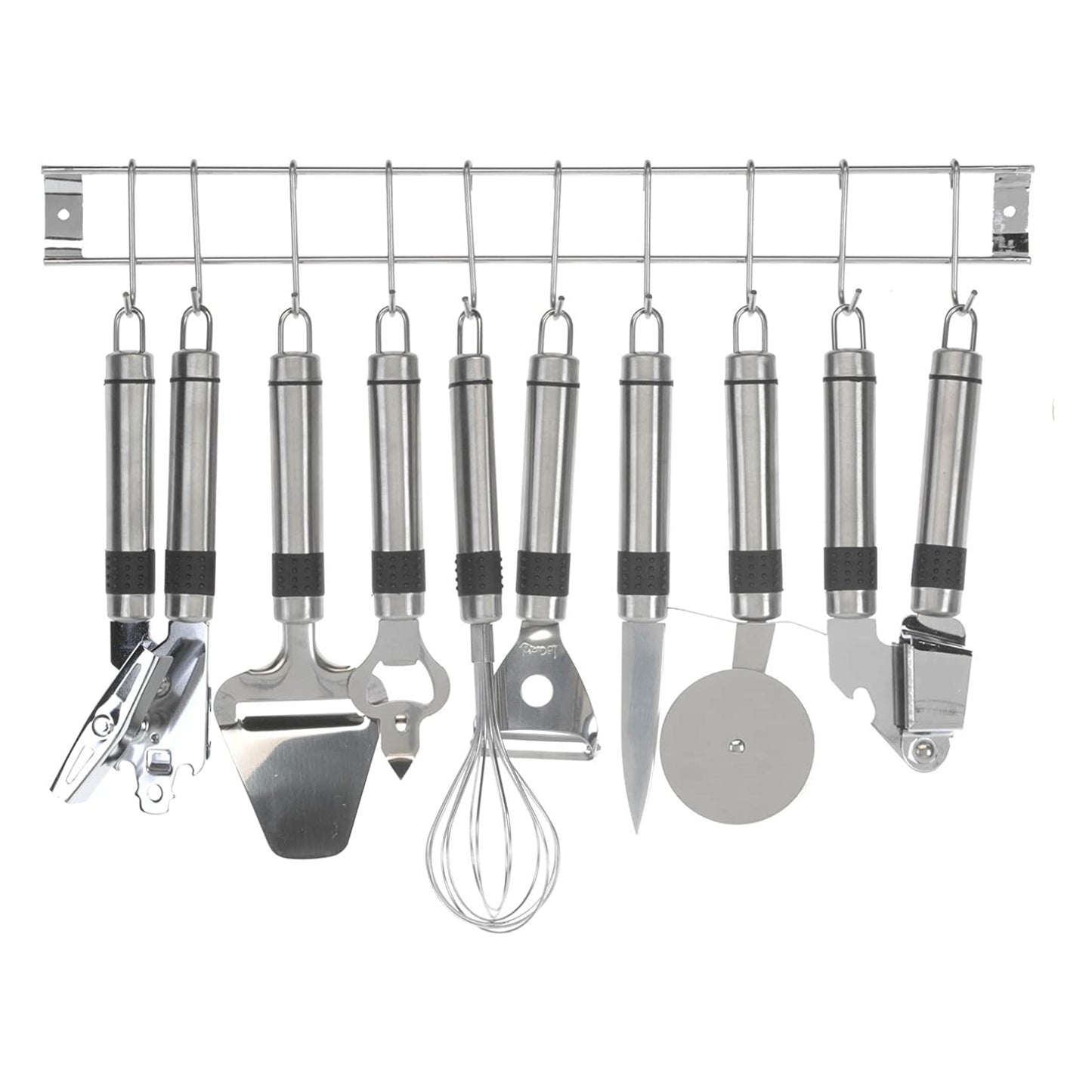 Juego de utensilios de cocina Koopman de 9 piezas, acero inoxidable