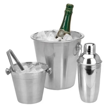 Koopman 4-Piece Bar Set, Stainless Steel