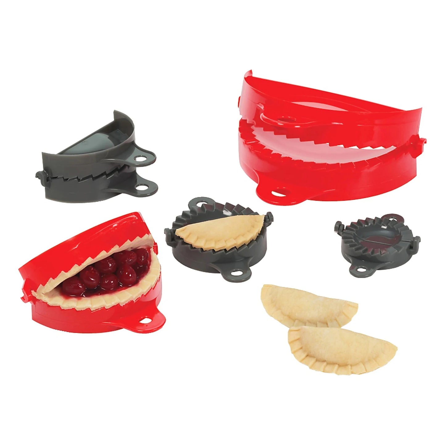 Starfrit Dough Press Set (5-Piece) - Red/Gray