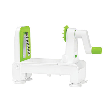 Espiralizador plegable de 3 hojas Starfrit, verde y blanco