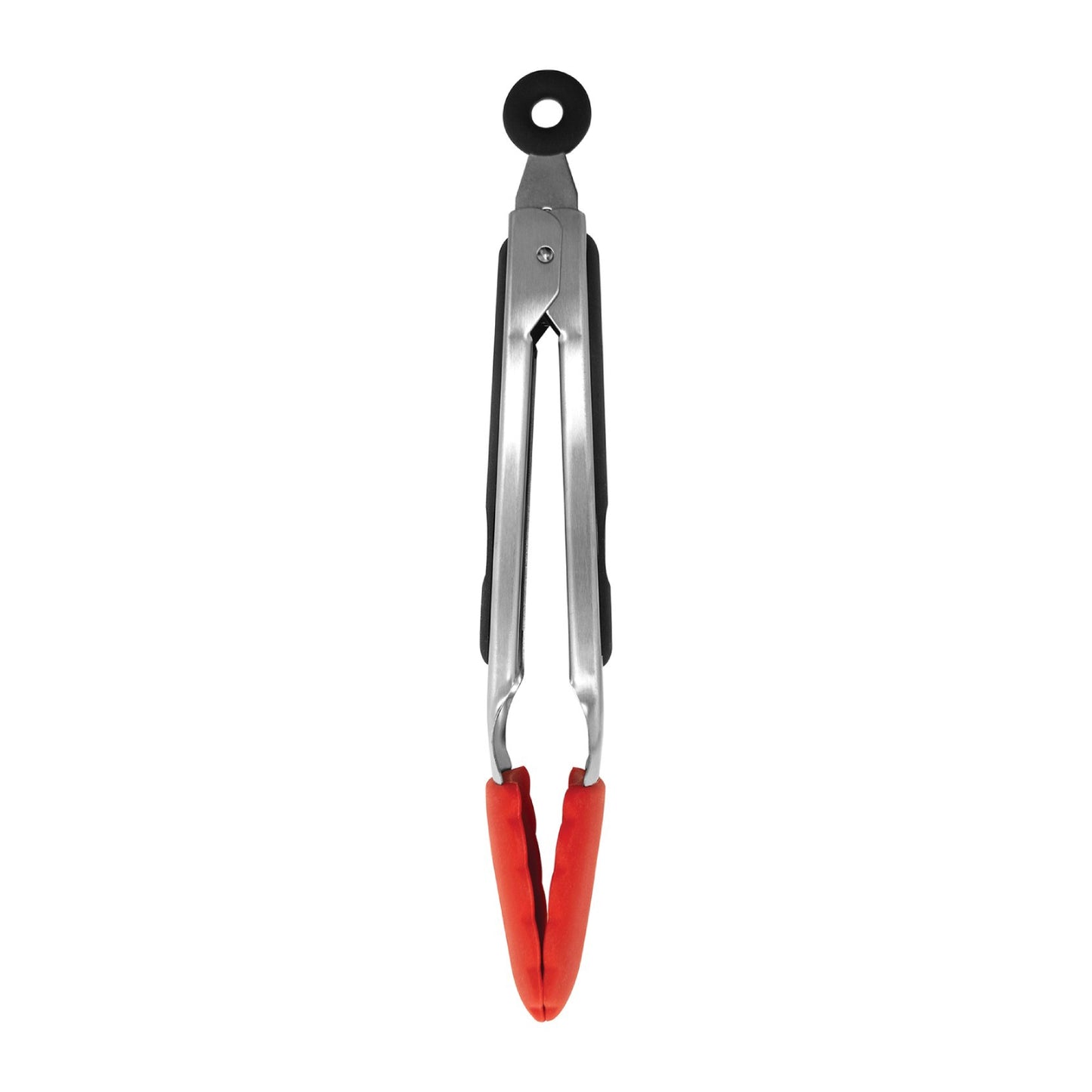 Starfrit 9" Silicone Tongs - Red/Silver