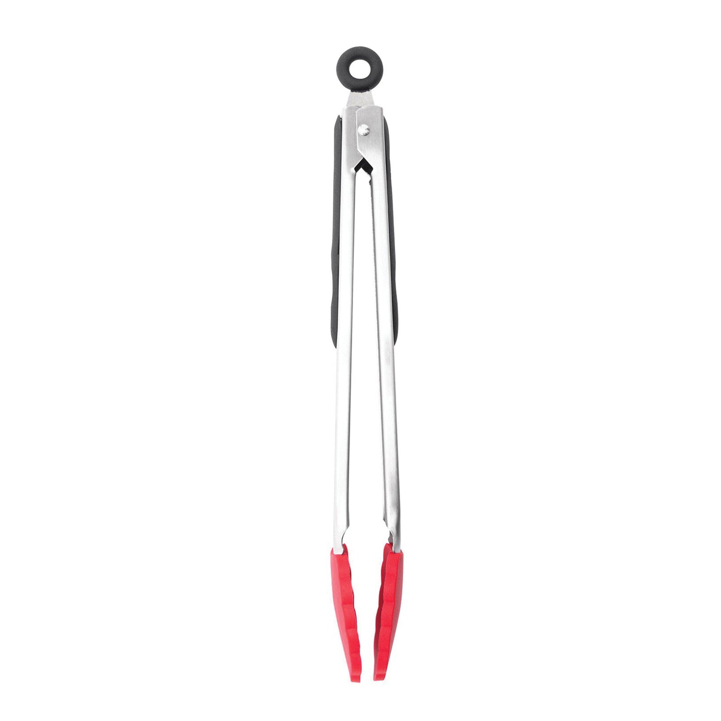 Starfrit 12" Silicone Tongs - Red/Silver