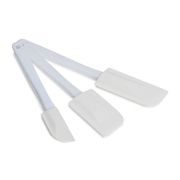 Juego de espátulas de plástico IMUSA (3 piezas), color blanco