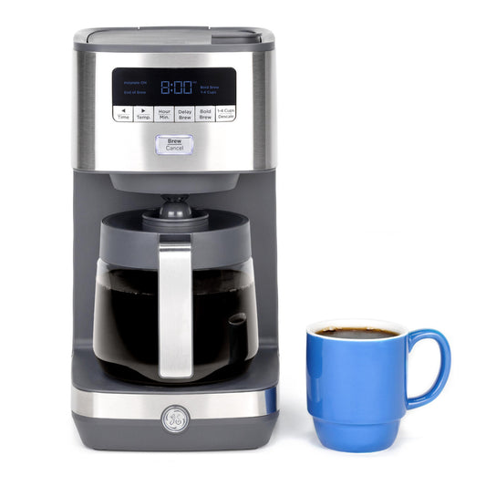 GE G7CDAASSTSS 12-Cup Drip Coffee Maker with Adjustable Keep Warm Plate - Stainless Steel