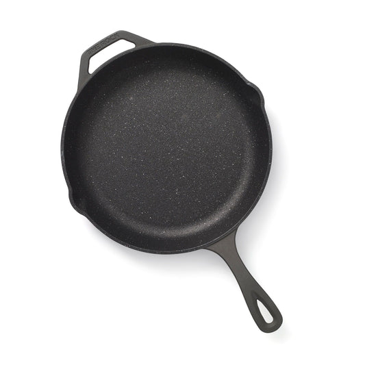 Starfrit The Rock 12" Cast Iron Non-Stick Skillet - Black