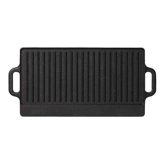 Starfrit The Rock 16" x 9" Cast Iron Reversible Grill/Griddle - Black