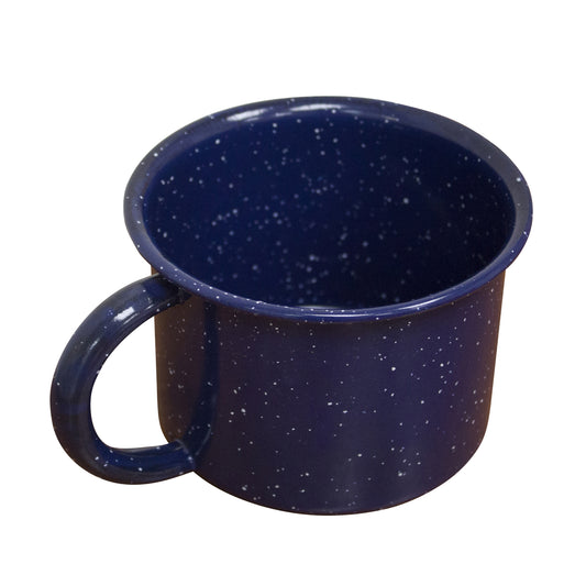 Taza IMUSA de esmalte moteado de 1,25 cuartos de galón, color azul