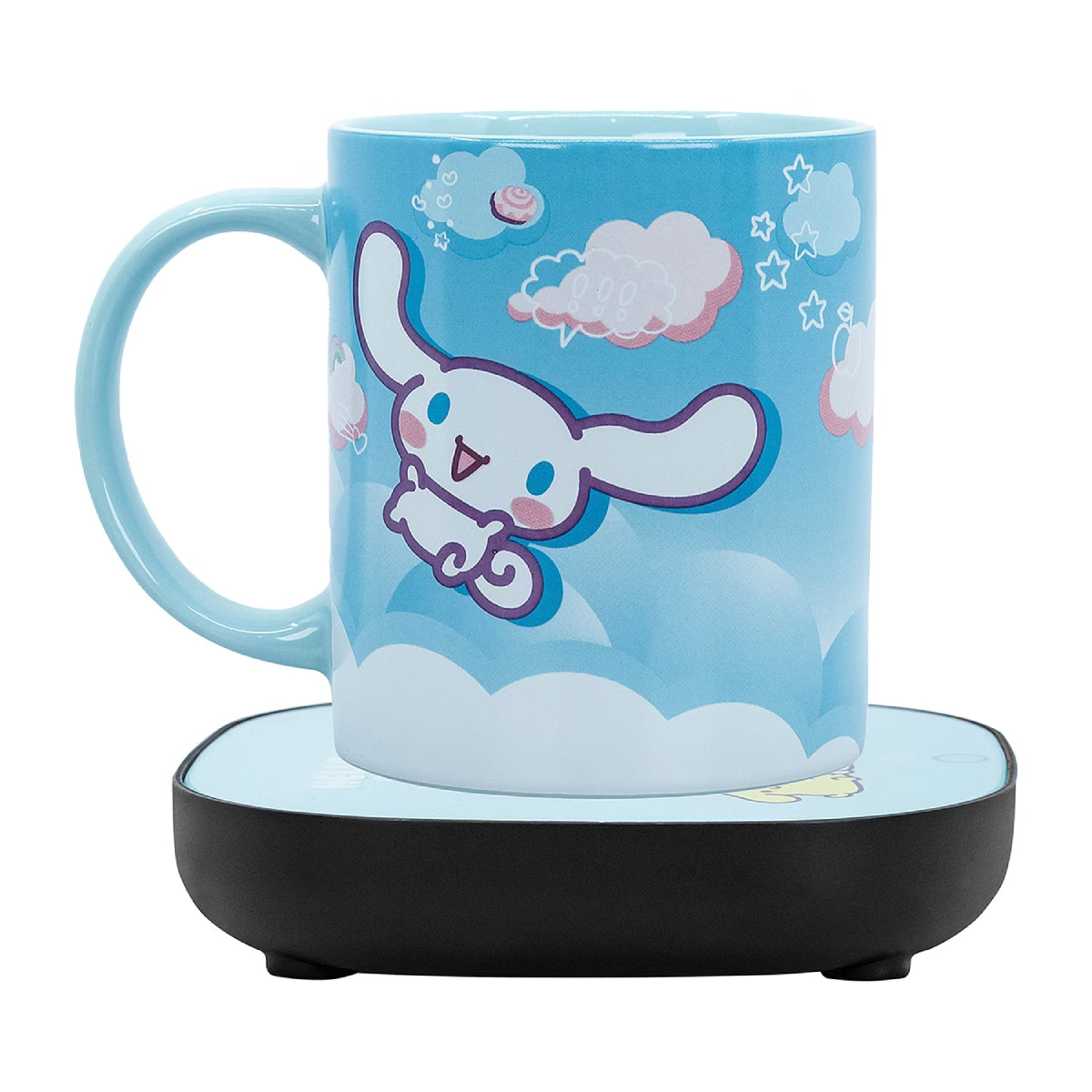 Juego de calentadores de tazas Cinnamoroll de 12 oz de Hello Kitty y sus amigos, azul claro