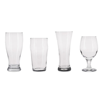 Koopman 8-Piece Beer Glass Set - Clear