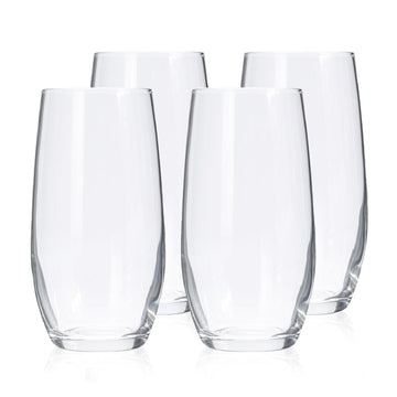 Koopman 12 oz Glass Tumbler Set of 4 - Clear