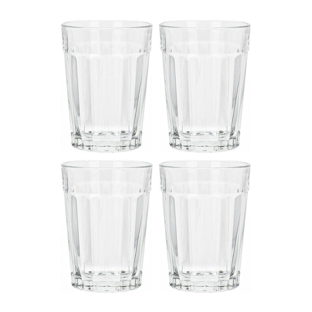 Juego de 4 vasos para bebidas a rayas Koopman de 8,5 oz