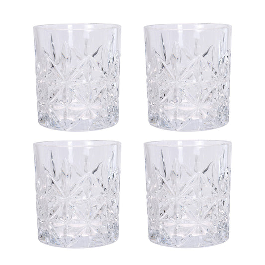 Koopman 7.78 oz Glass Tumbler Set of 4